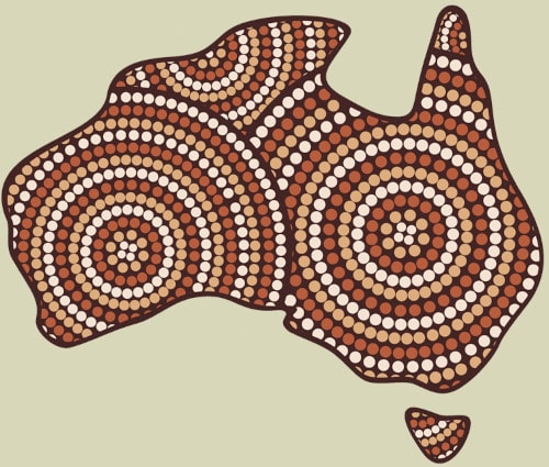 Indigenous dot Australia map